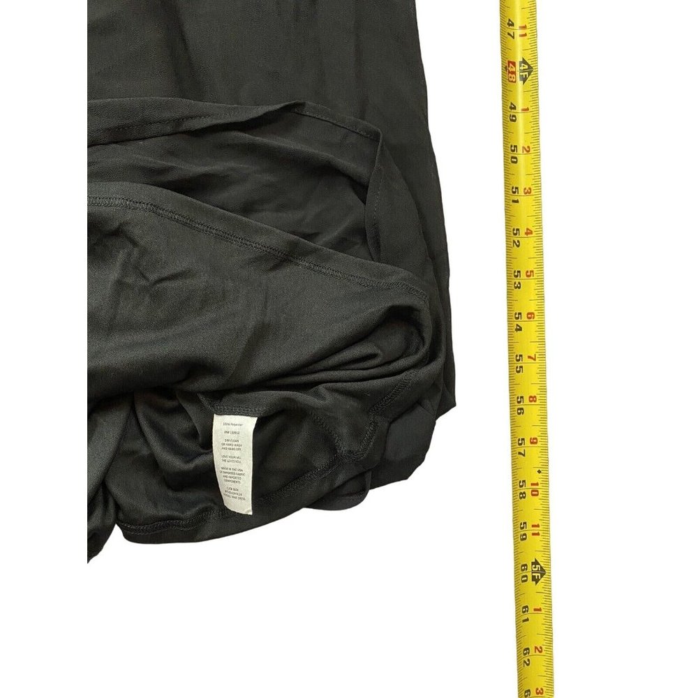 Show Me Your MuMu Kendall Maxi Dress Size Medium Black Chiffon Low Back V Neck - Picture 8 of 11